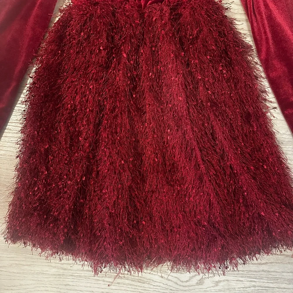 SHEIN Red Velvet girls dress size 9